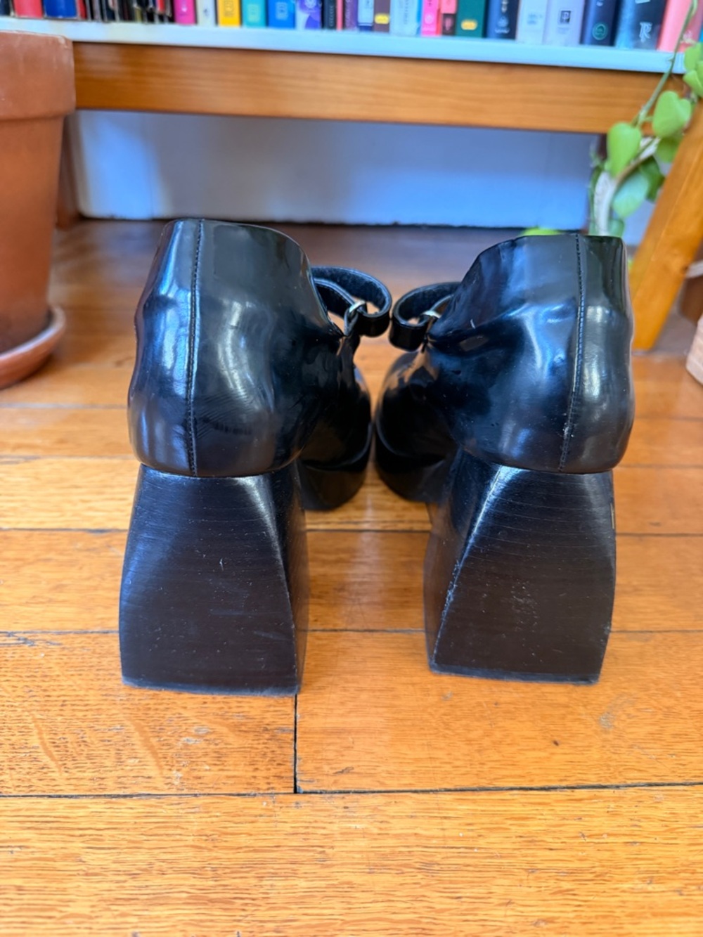 Jeffrey Campbell Black Patent Mary Jane Platform Heels - Picture 5 of 8